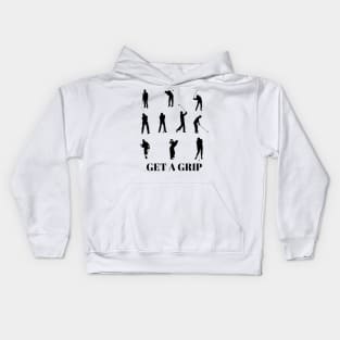 Get A Grip Golf T-Shirt Design Kids Hoodie